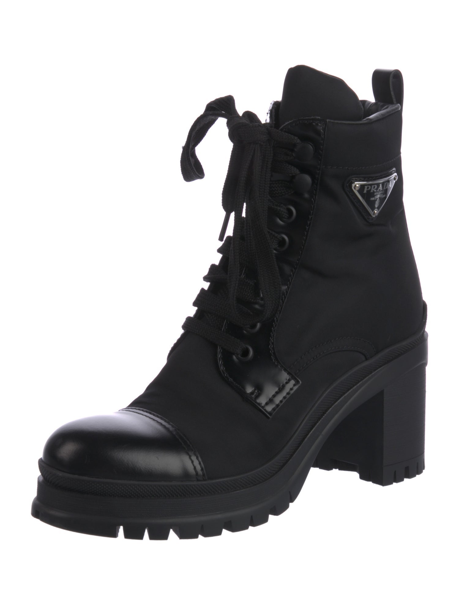 Prada Nylon Combat Boots